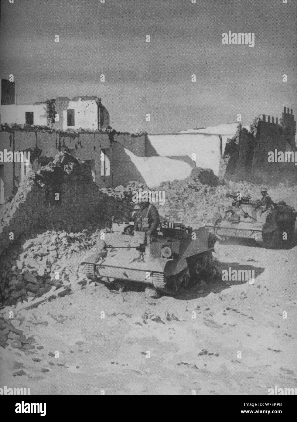 "Letzten Graziani ist erschüttert Festung liegt die Eroberer"Straße", 1941.  Künstler: unbekannt. Stockfoto