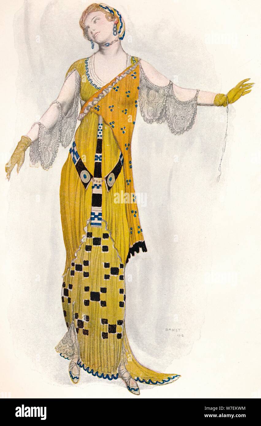 "Fantaisie Sur Le Costume Moderne, Dione", c1910. Künstler: Leon Bakst. Stockfoto