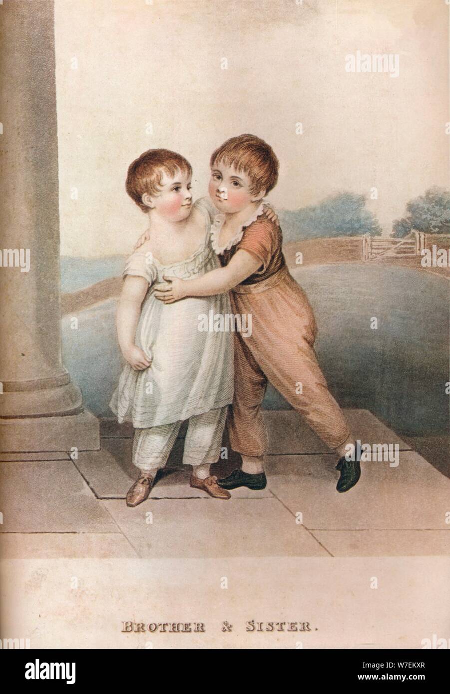 'Bruder & Schwester', c18th Jahrhundert. Künstler: unbekannt. Stockfoto
