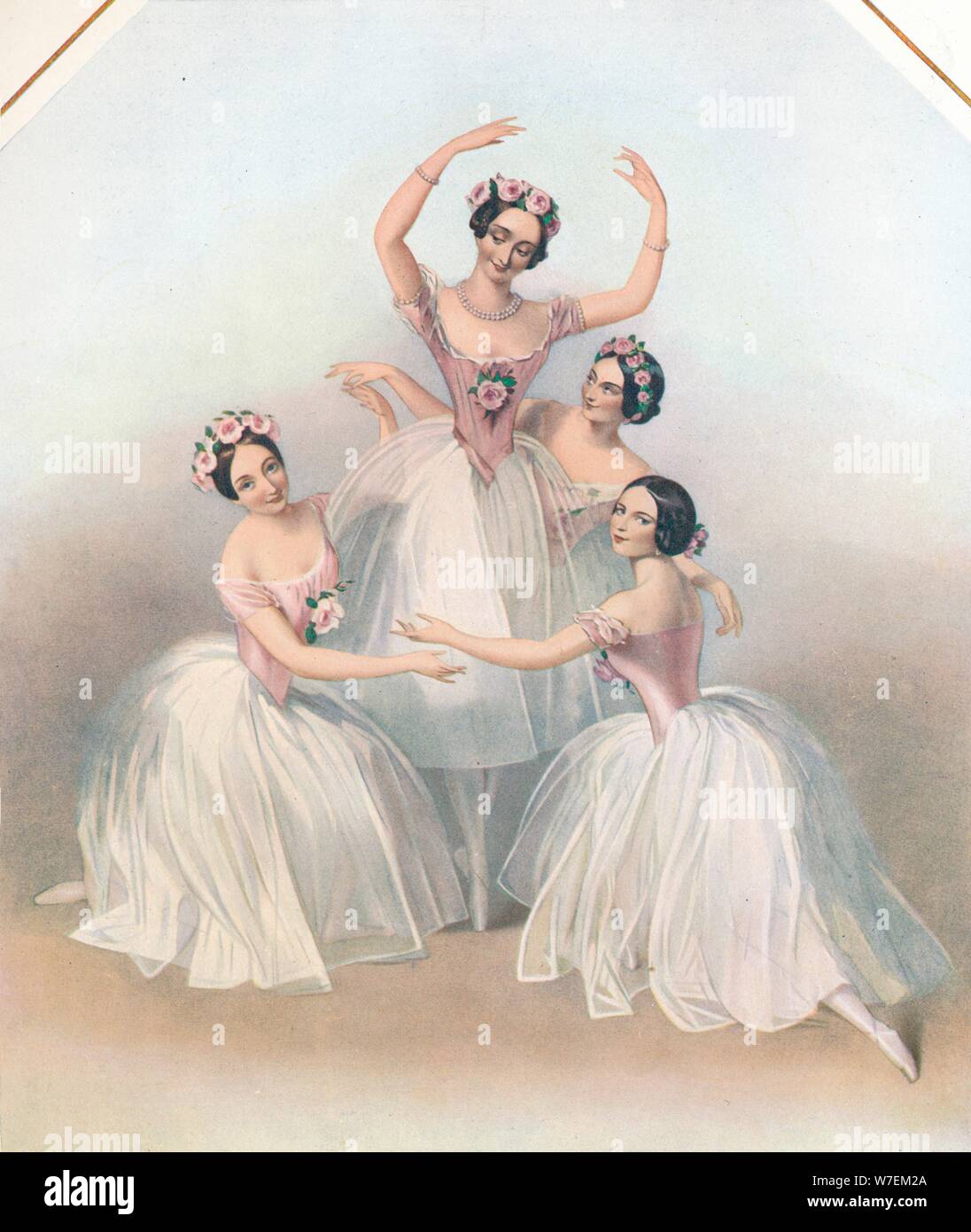 "Die berühmten Pas De Quatre: komponiert von Jules Perrot', c1850. Künstler: TH Maguire. Stockfoto