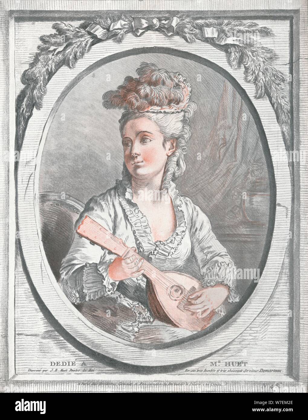 'Porträt von Madame Huet', c18th Jahrhundert. Künstler: Gilles Demarteau. Stockfoto