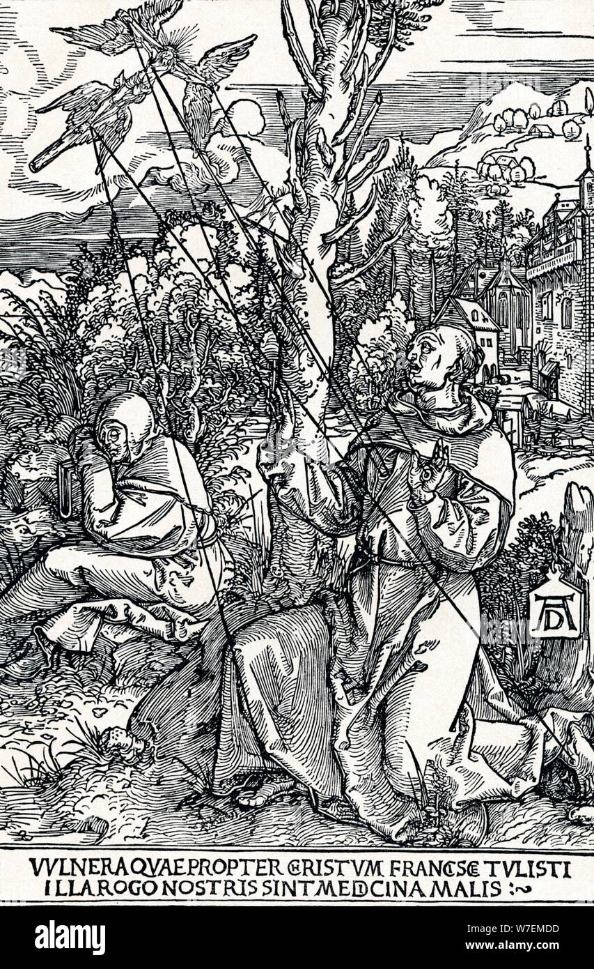 "Franziskus die Wundmale empfangen", 1504 (1906). Künstler: Albrecht Dürer. Stockfoto