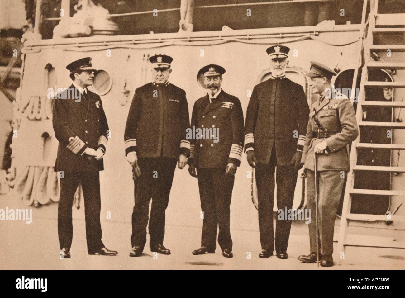 König George V Besuch der Flotte, November 1917 (1935). Künstler: unbekannt. Stockfoto