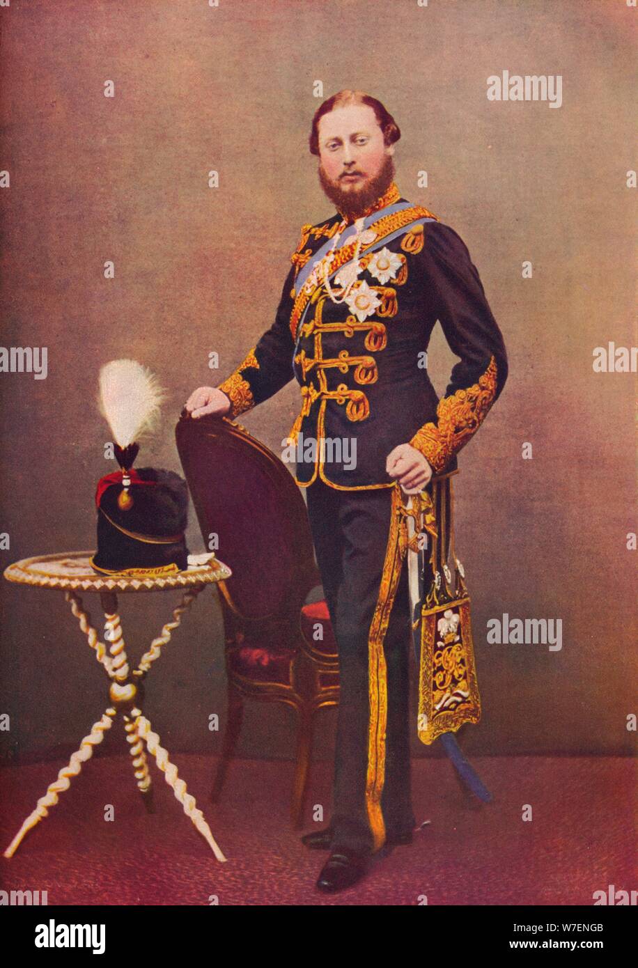 Der Prince Of Wales als Oberst der 10. Husaren, c1865 (1910). Künstler: unbekannt. Stockfoto