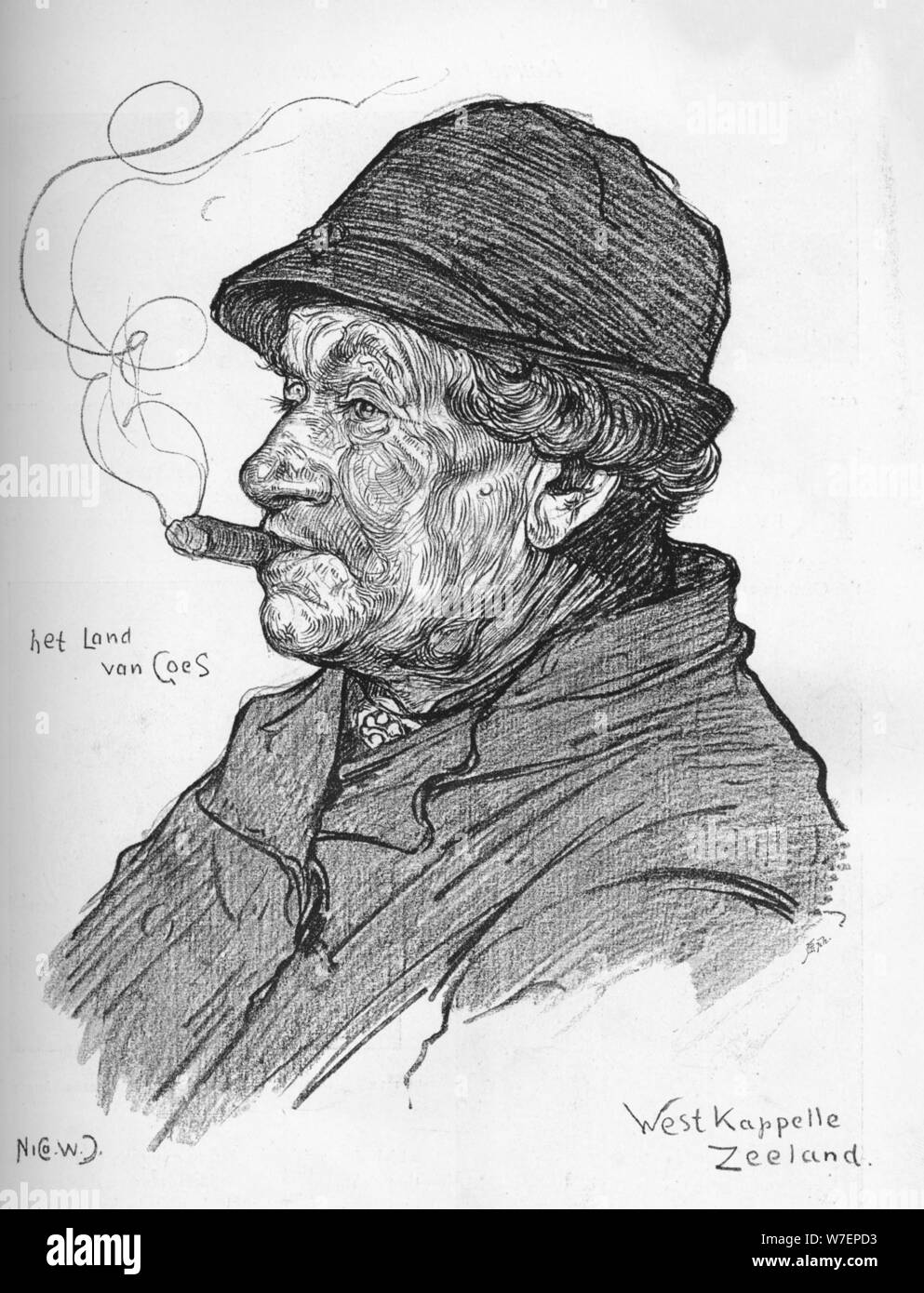 "Sketch von Nico Jungmann", 1900. Künstler: Nicolaas Wilhelm Jungmann. Stockfoto