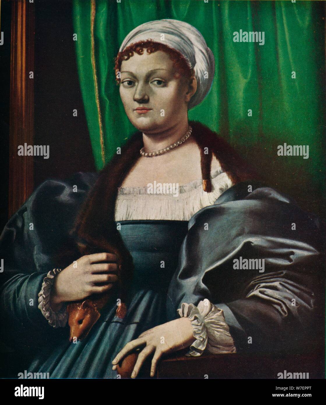 "Portrait of a Lady", aus dem 16. Jahrhundert. Künstler: Giulio Romano. Stockfoto