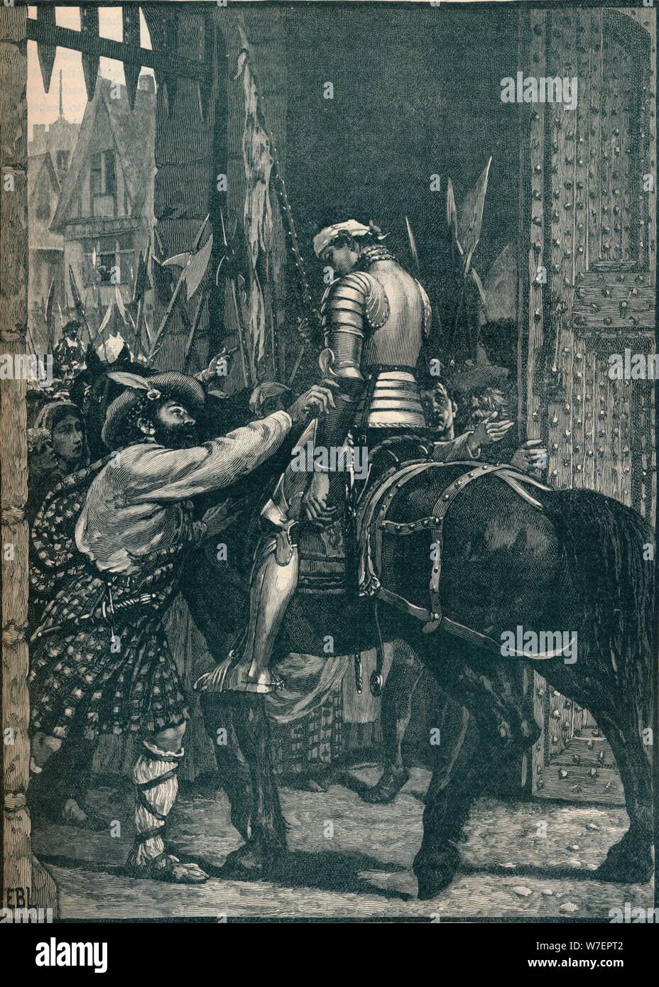 Edinburgh nach der Schlacht von Flodden, 1513 (1905).  Künstler: unbekannt. Stockfoto