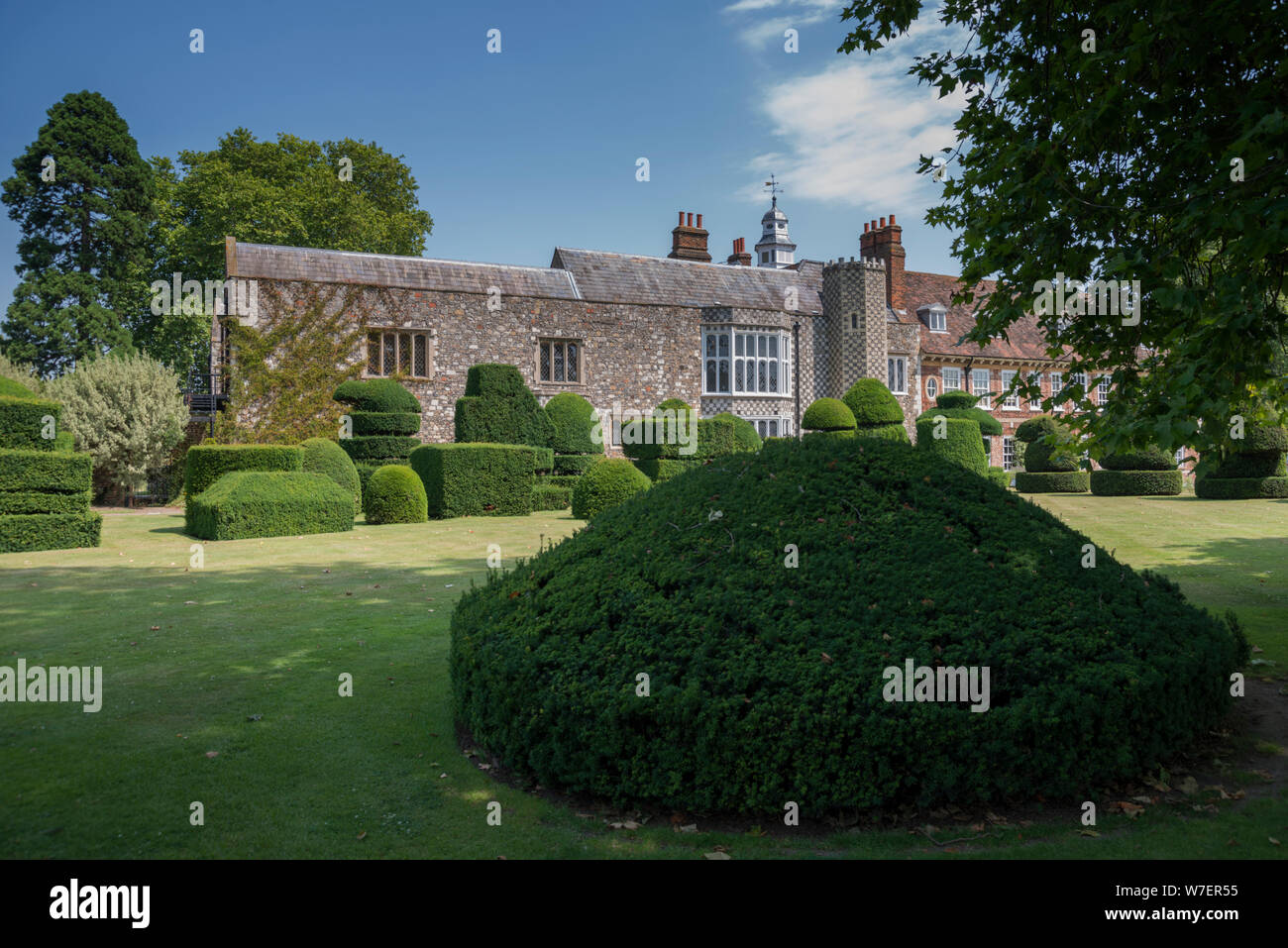 Halle Ort Bexley Gärten Stockfoto