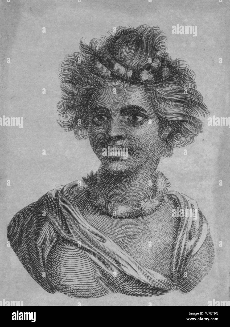"Eine Frau von den Sandwich-Inseln", c18th Jahrhundert. Künstler: unbekannt. Stockfoto