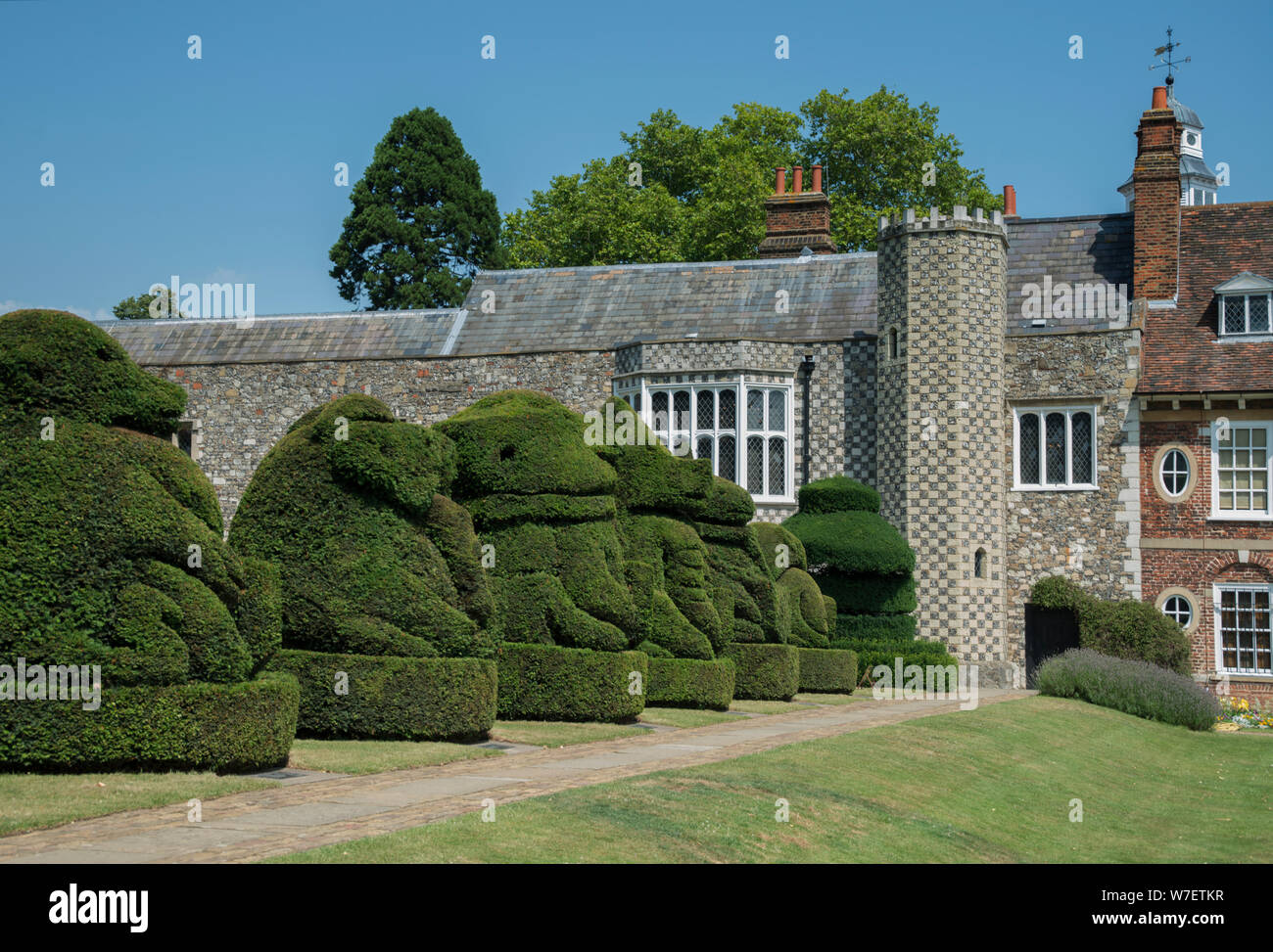 Halle Ort Bexley Gärten Stockfoto