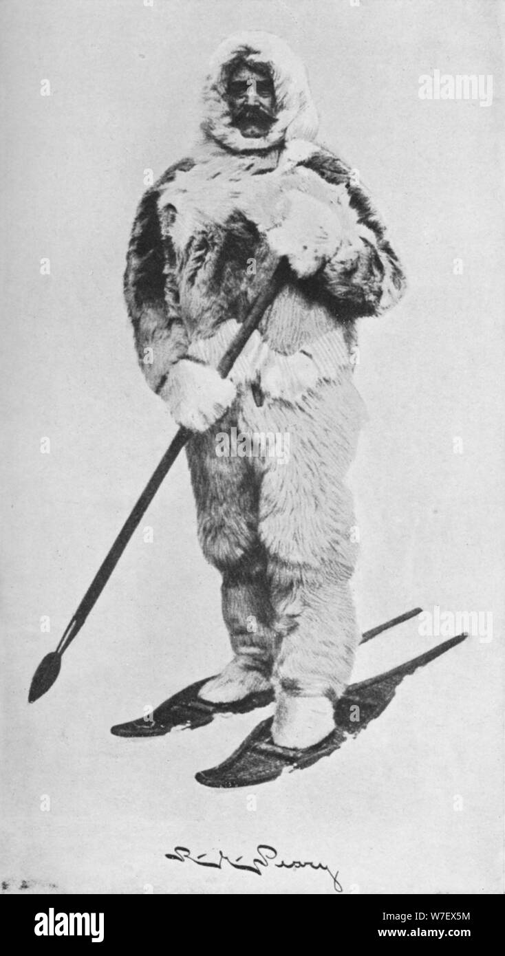 "Peary im arktischen Outfit", 1910, (1928). Künstler: unbekannt. Stockfoto