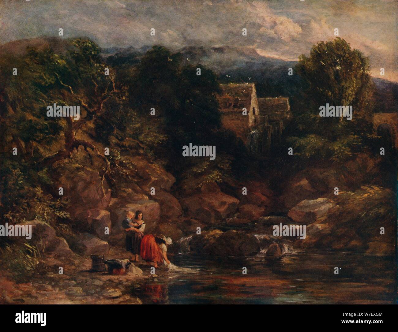 "Pandy Mühle", 1843. Künstler: David Cox der ältere. Stockfoto