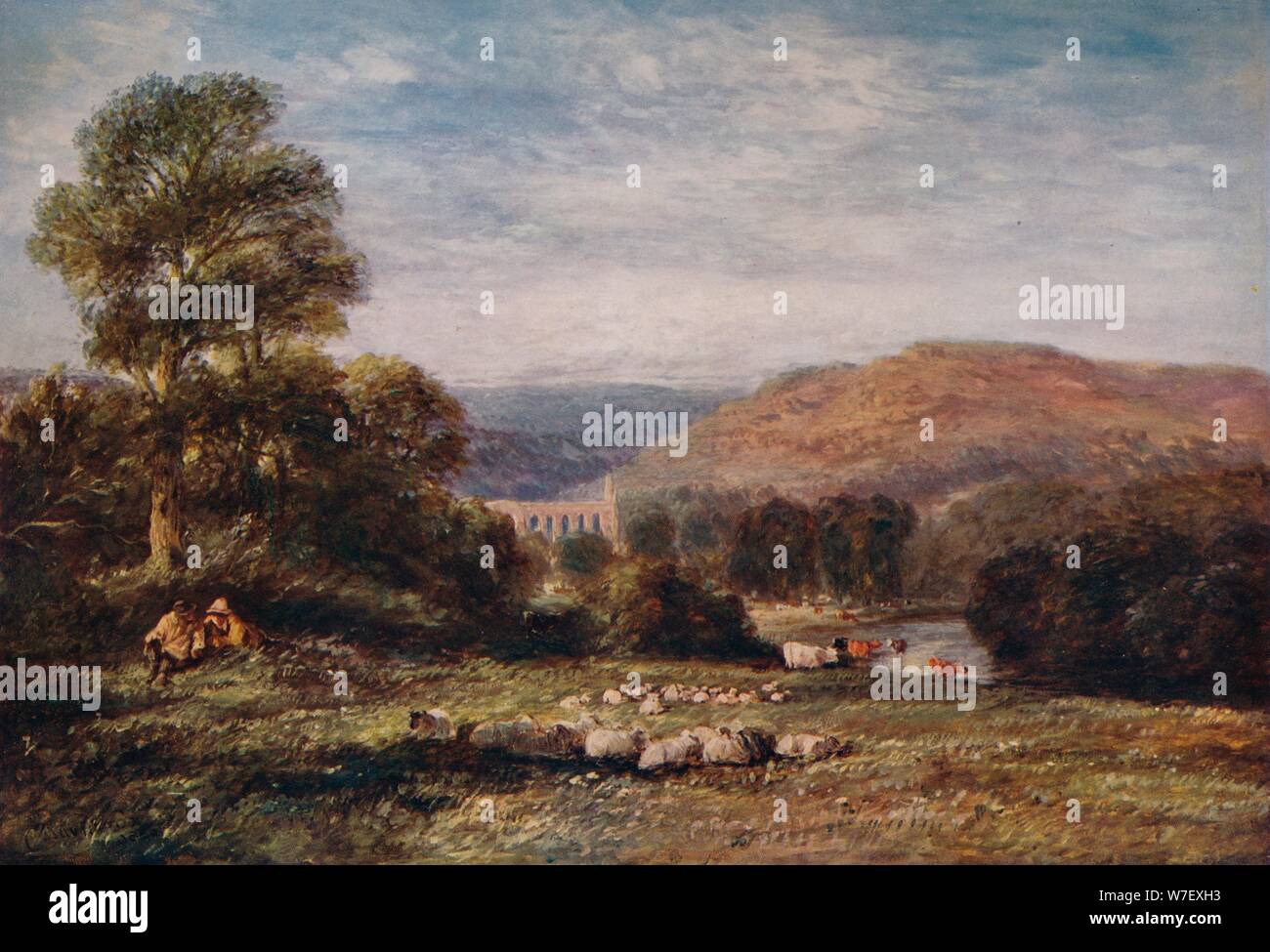 "Bolton Abbey", 1850. Künstler: David Cox der ältere. Stockfoto