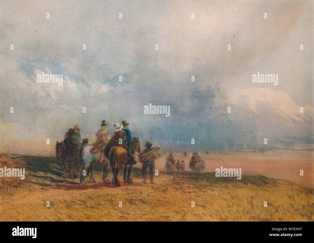 'Crossing the Sands, Ulverston', c1834. Künstler: David Cox der ältere. Stockfoto