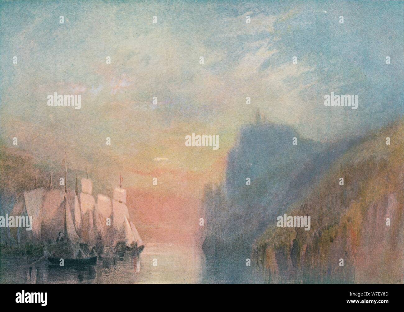 "Am Rhein", c1825 (1904). Künstler: JMW Turner. Stockfoto