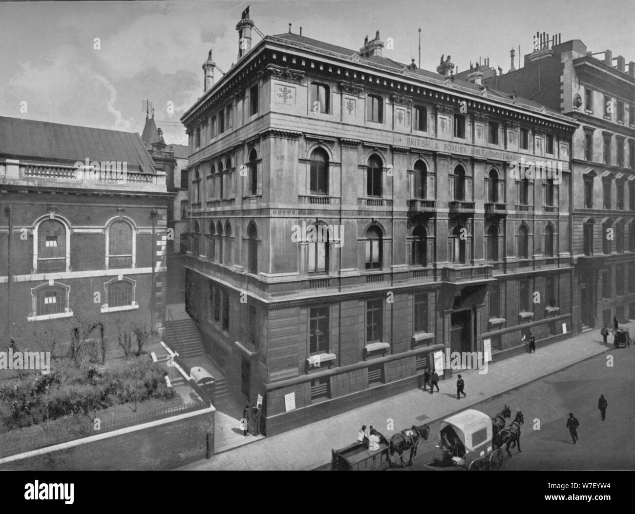 Britische und ausländische Gesellschaft Haus der Bibel, City of London, c1890 (1911). : Künstleragentur bildhaft. Stockfoto