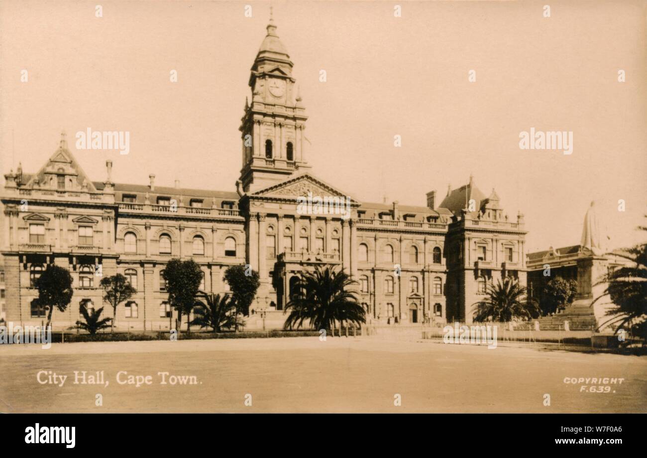 "City Hall, Cape Town", c1933. Künstler: unbekannt. Stockfoto
