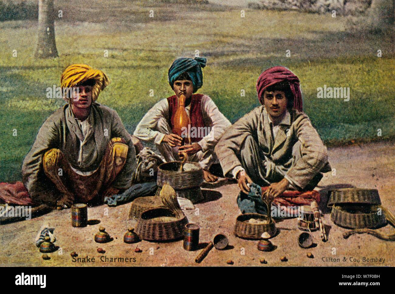 "Schlangenbeschwörer", c1910.  Künstler: unbekannt. Stockfoto