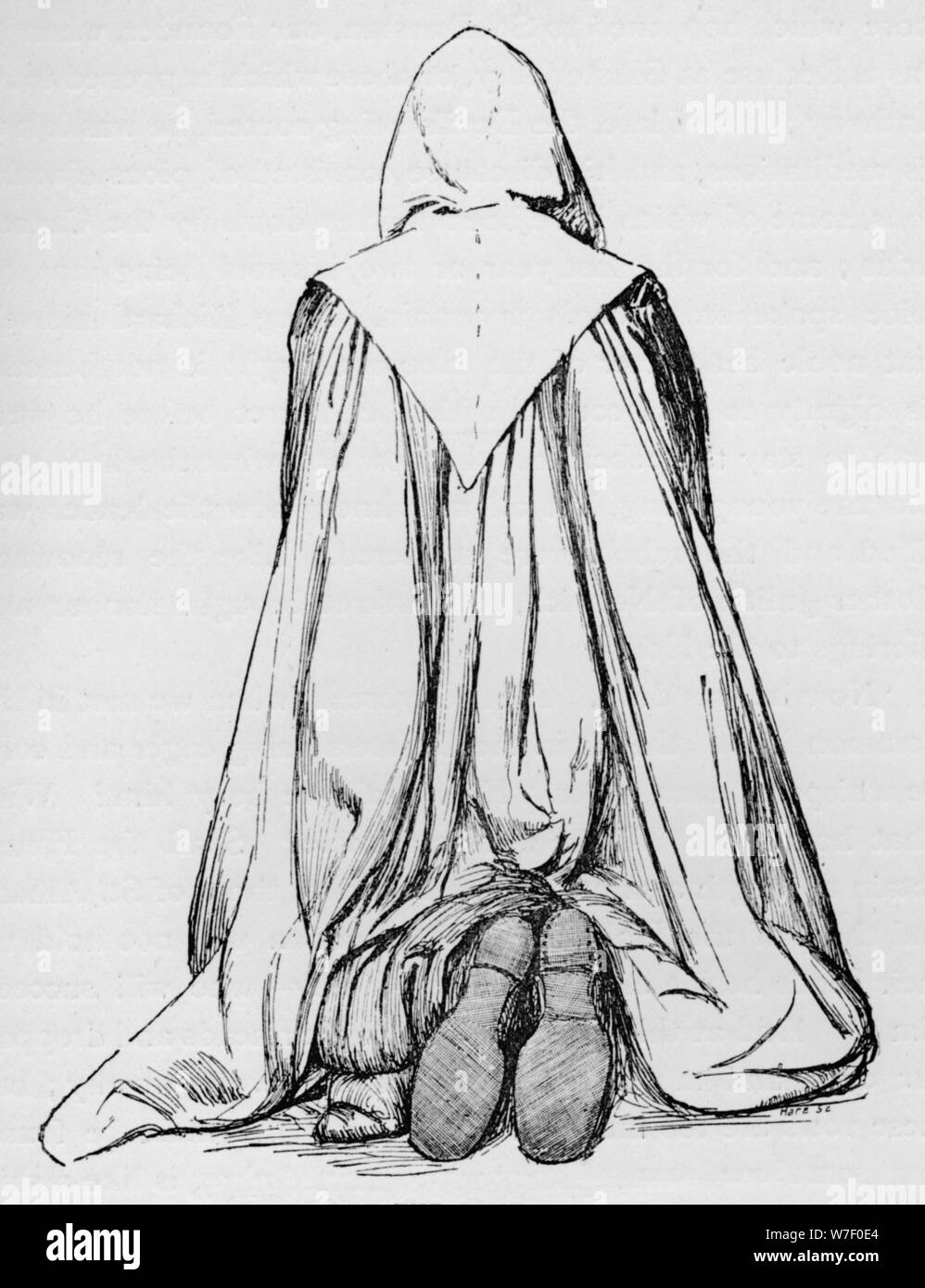 "Mönch von der Bestellung des Hl. Benedikt", c1897. Künstler: William Patten. Stockfoto