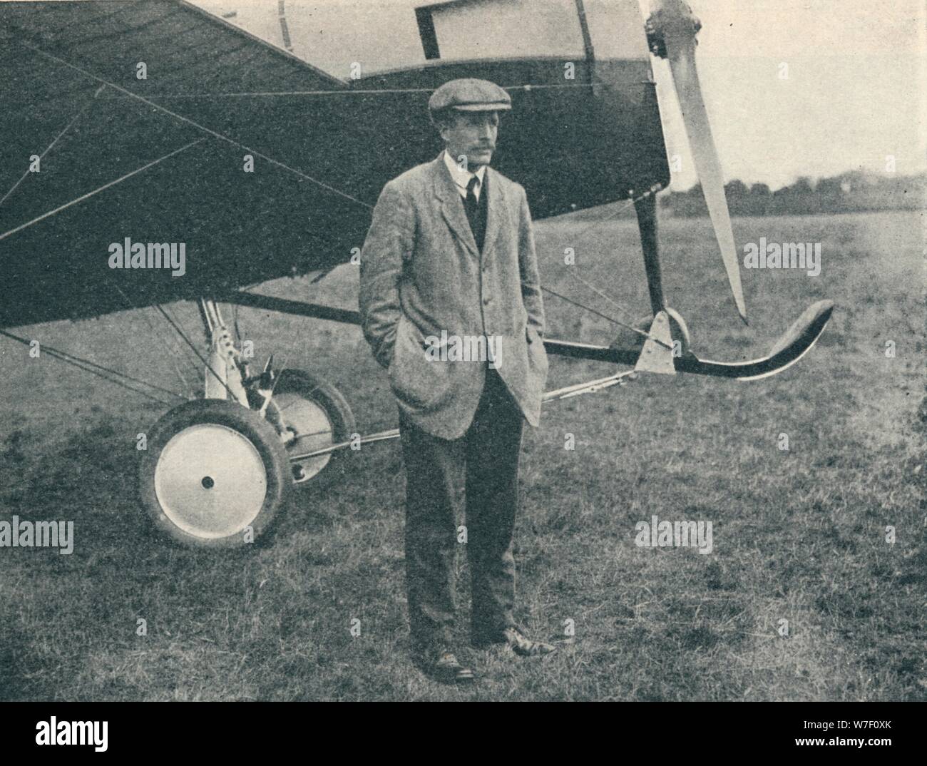 London-Brighton-Rennen: Harold Barnwell, der Pilot des Martinsyde, 1913 (1934). Künstler: Flug Foto geteilt. Stockfoto