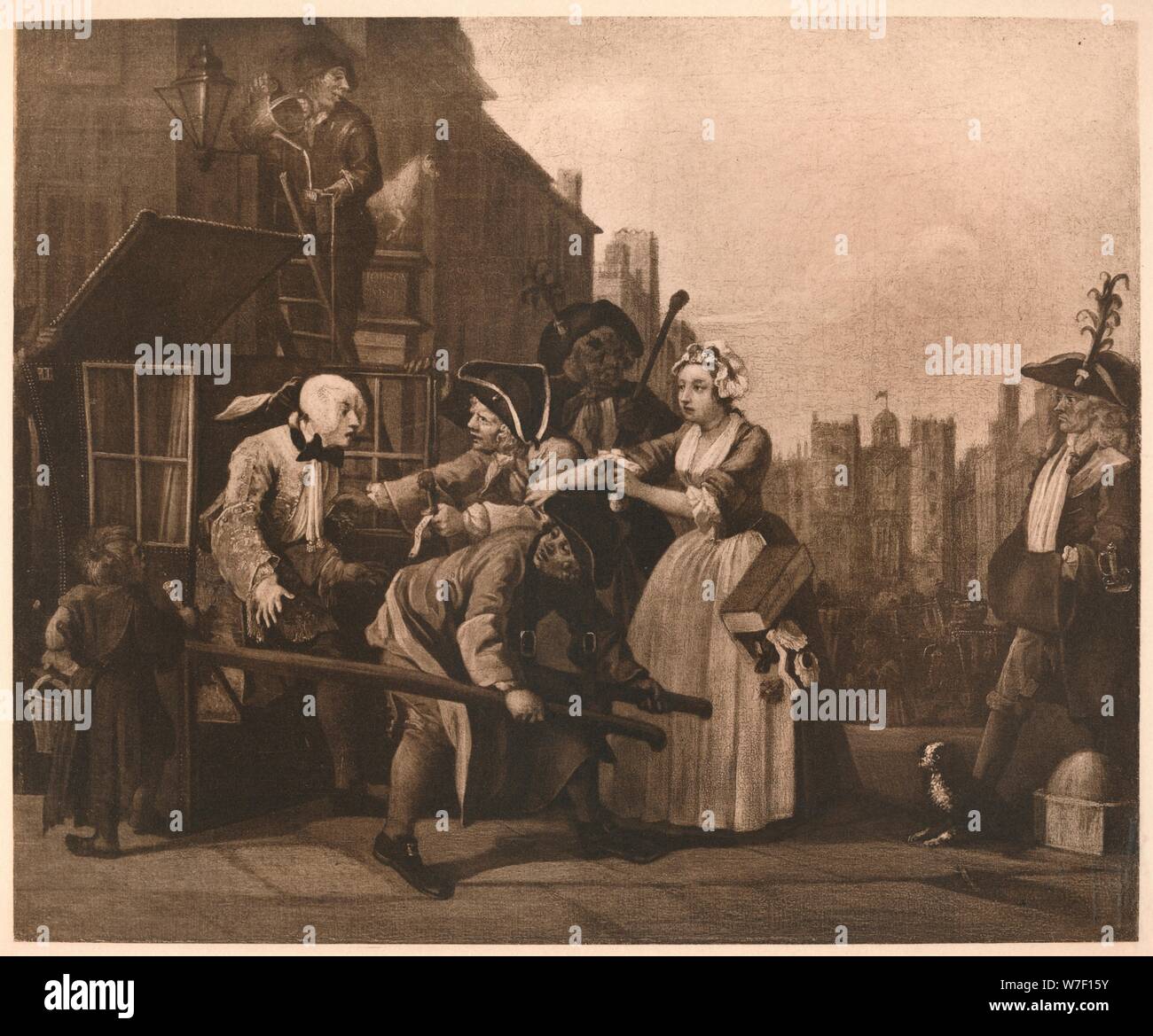 "Eine liederlichen - 4: die Verhaftung", 1733.  Künstler: William Hogarth. Stockfoto