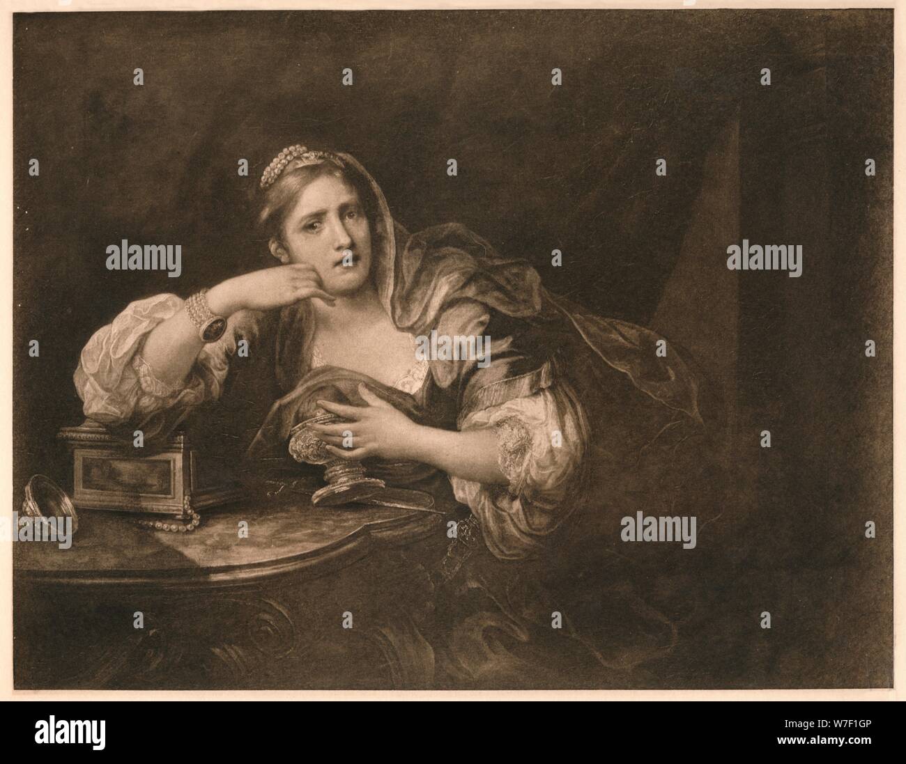 "Sigismunda Trauer über das Herz von Guiscardo", 1759. Künstler: William Hogarth. Stockfoto