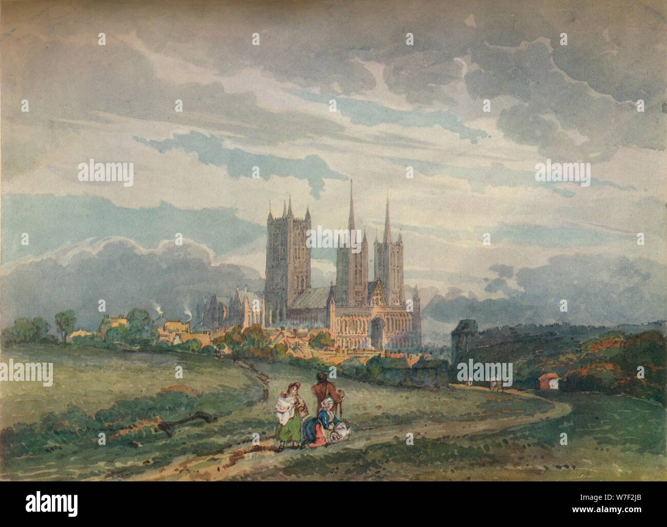 "Lincoln Kathedrale", c1795. Künstler: Thomas Girtin. Stockfoto