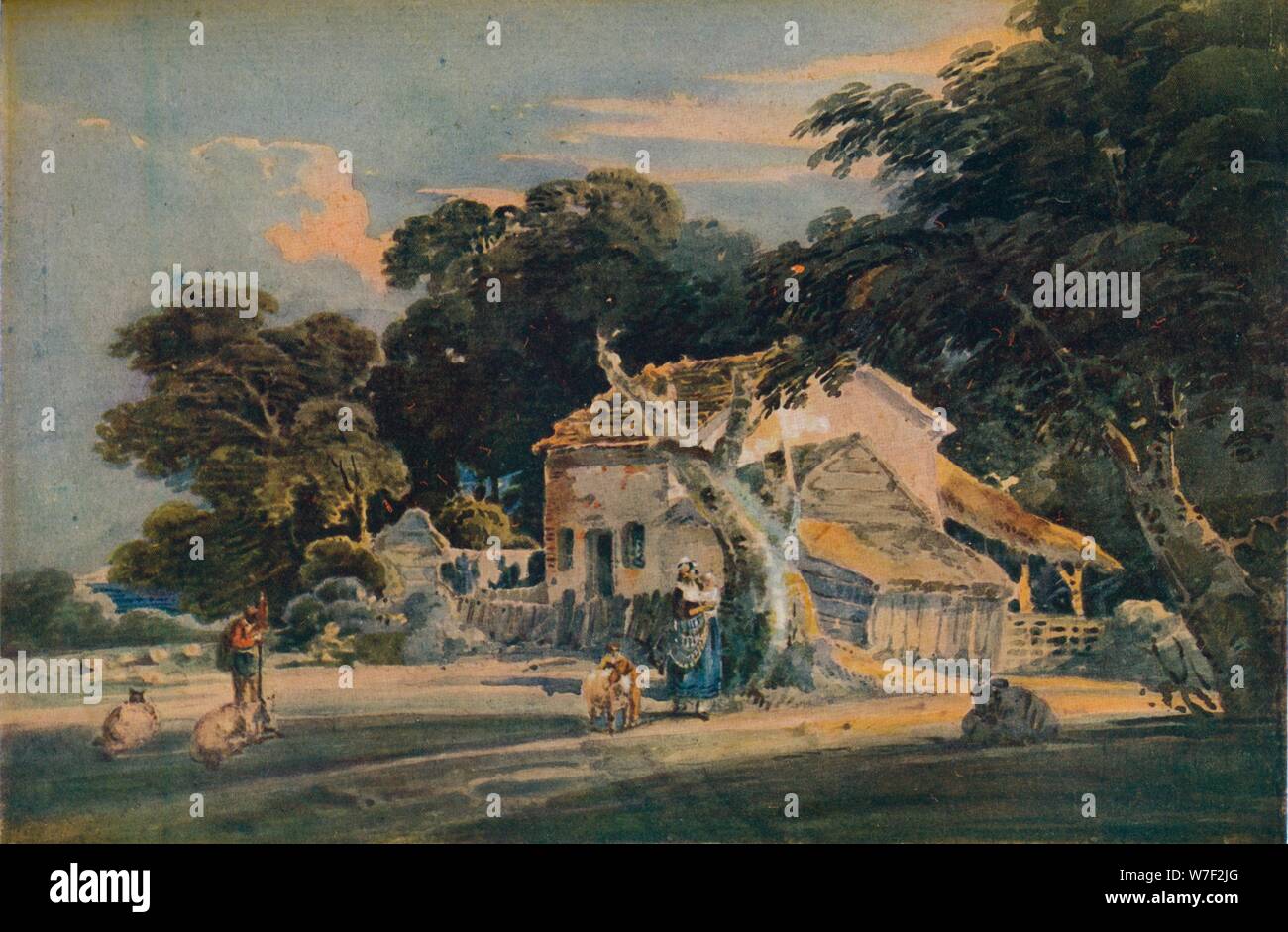 "Devonshire Farm", c1798. Künstler: Thomas Girtin. Stockfoto