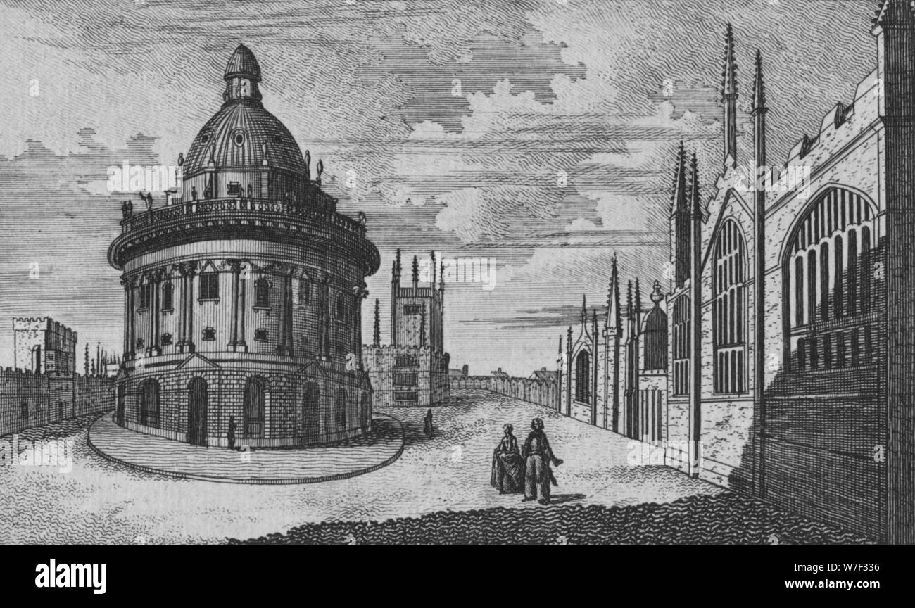 "St. Marien Kirche & Radcliffe Library in Oxford", c18th Jahrhundert. Künstler: unbekannt. Stockfoto