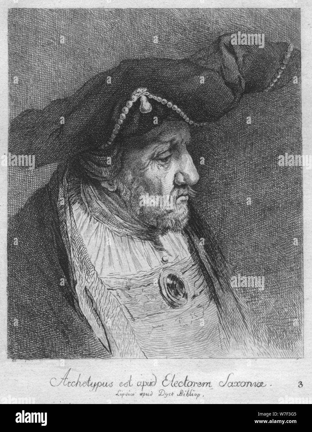 "Archetypus est Apud Electorem Saxonie. Lipsice Apud Ente Bibliop', 1769. Künstler: Christian Gottfried Schulze. Stockfoto