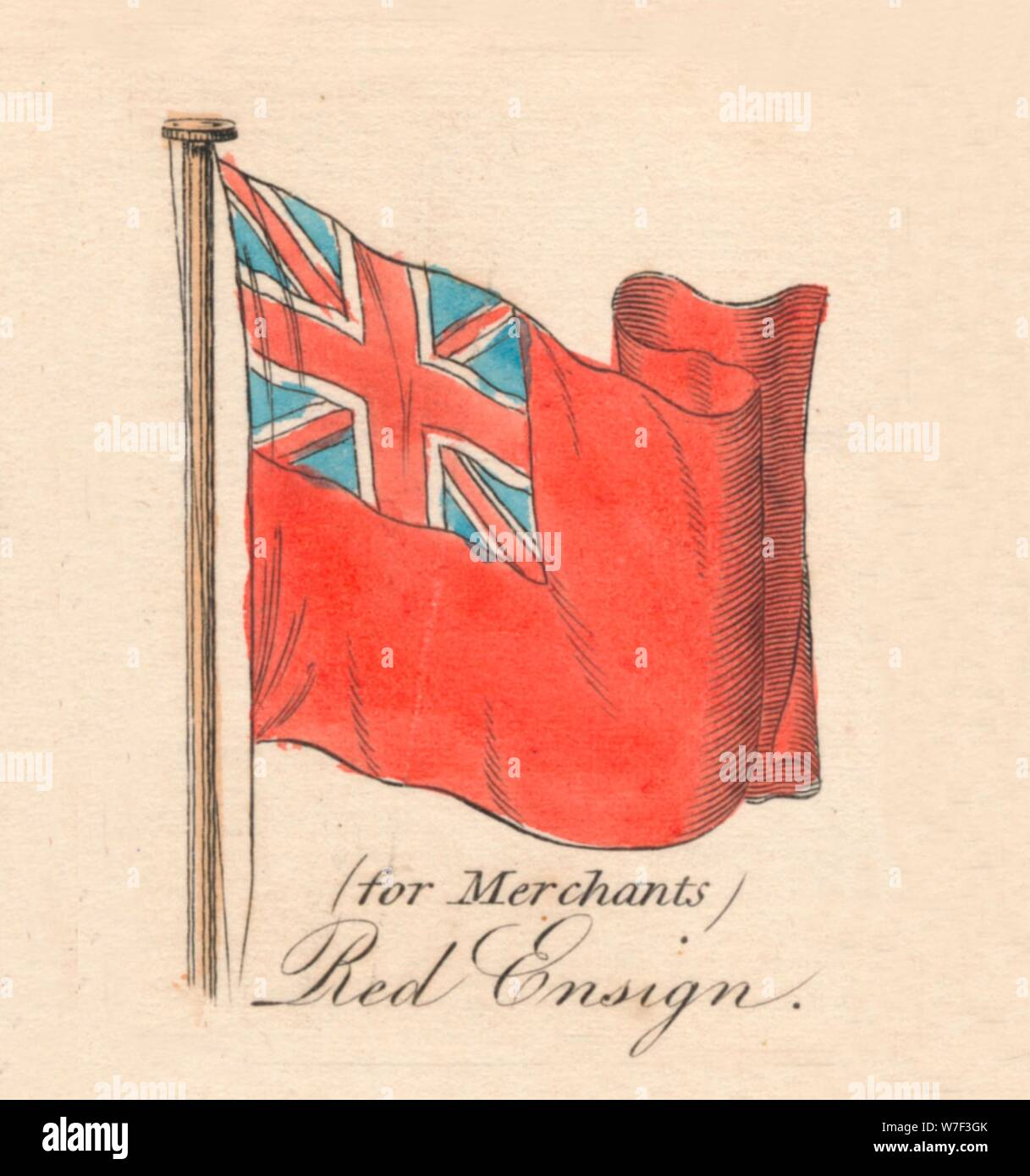 '(for Merchants) Red Ensign ", 1838. Künstler: unbekannt. Stockfoto