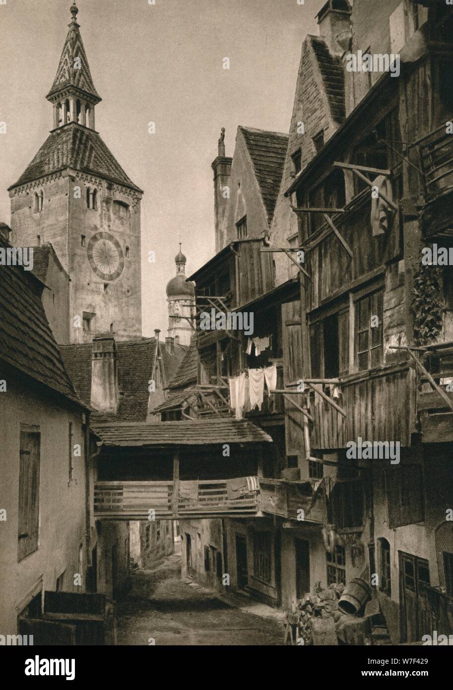 "Landsberg am Lech. Hexenwinkel ", 1931. Künstler: Kurt Hielscher. Stockfoto