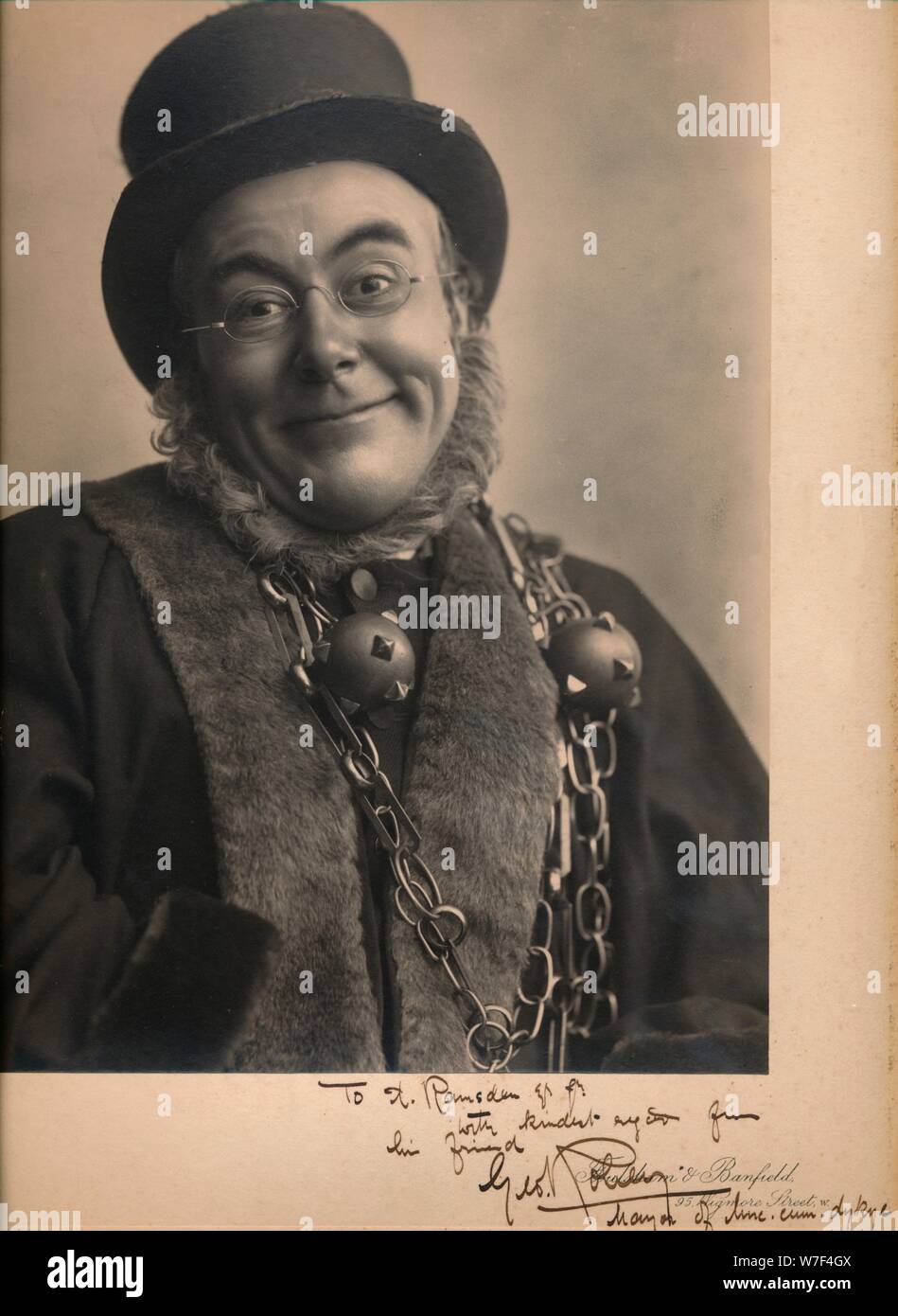 Sir George Edward Wade (1869-1954), in den Charakter der Bürgermeister von Mudcumdyke, c1912. Künstler: Foulsham und Banfield. Stockfoto