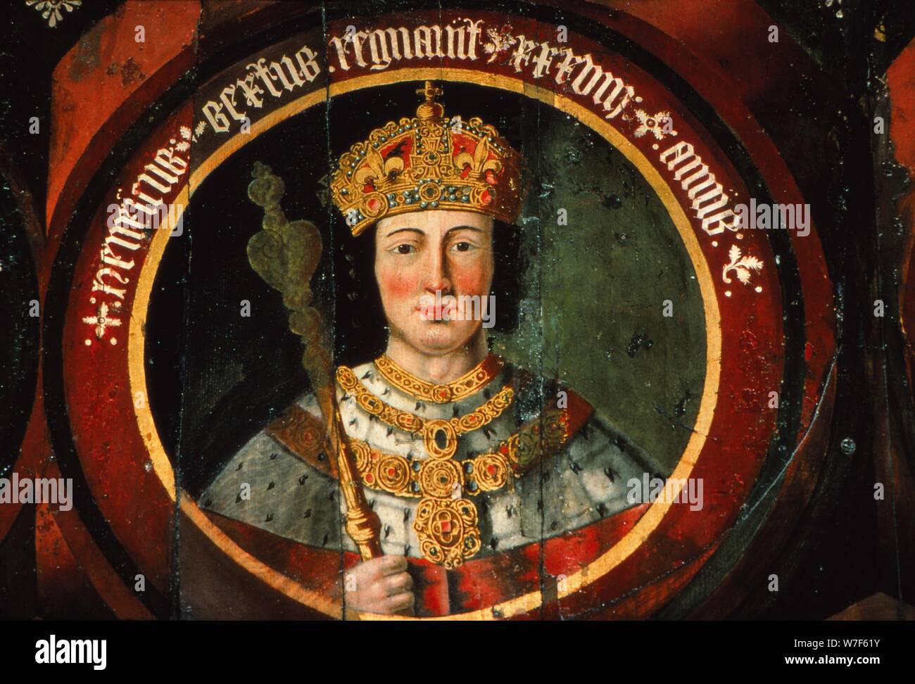 Gemälde von König Henry VI von England (1422-1461) an der Kathedrale von Chichester, England, 20. Jahrhundert. Künstler: CM Dixon. Stockfoto