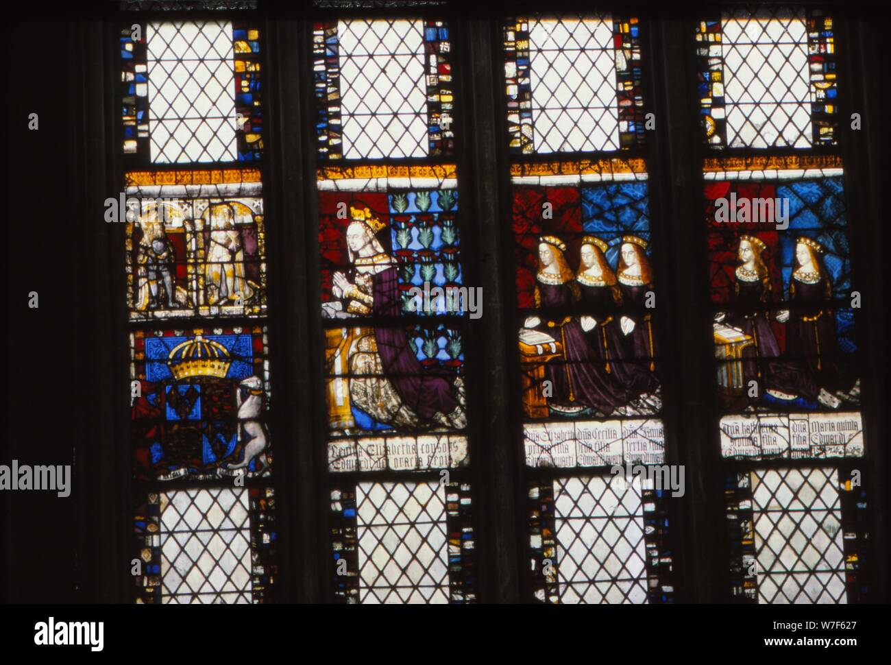 Elizabeth Woodville und Töchter, Canterbury Kathedrale, Kent, 20. Jahrhundert. Künstler: CM Dixon. Stockfoto