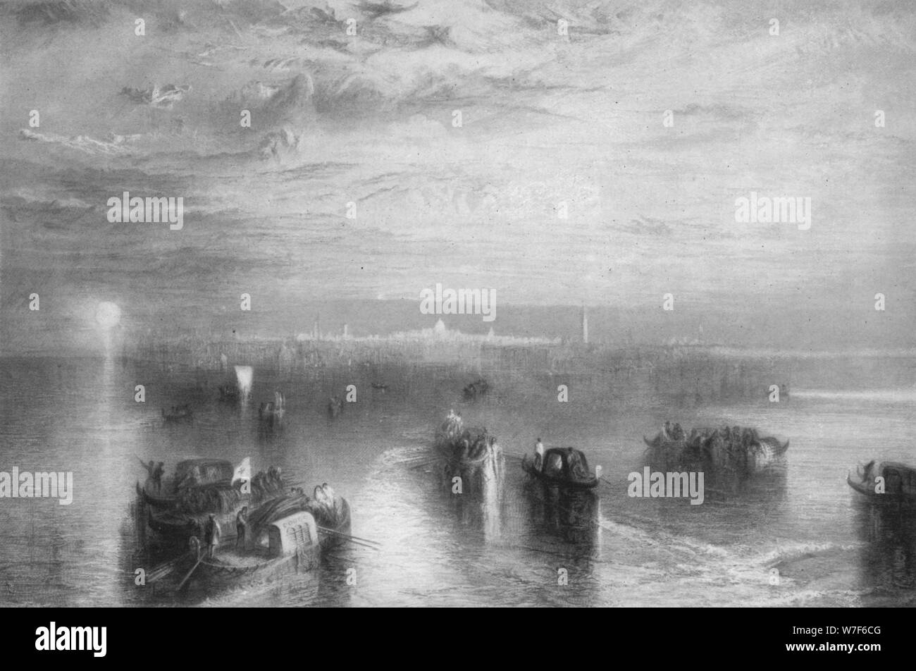 "Der Ansatz nach Venedig", 1844, (1917). Künstler: JMW Turner. Stockfoto