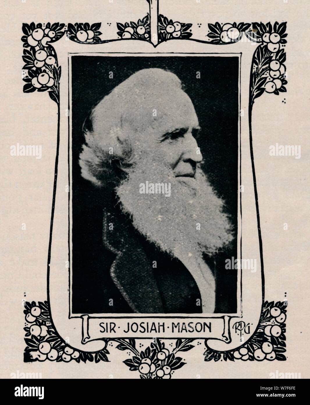 "Sir Josiah Mason", 1901. Künstler: unbekannt. Stockfoto