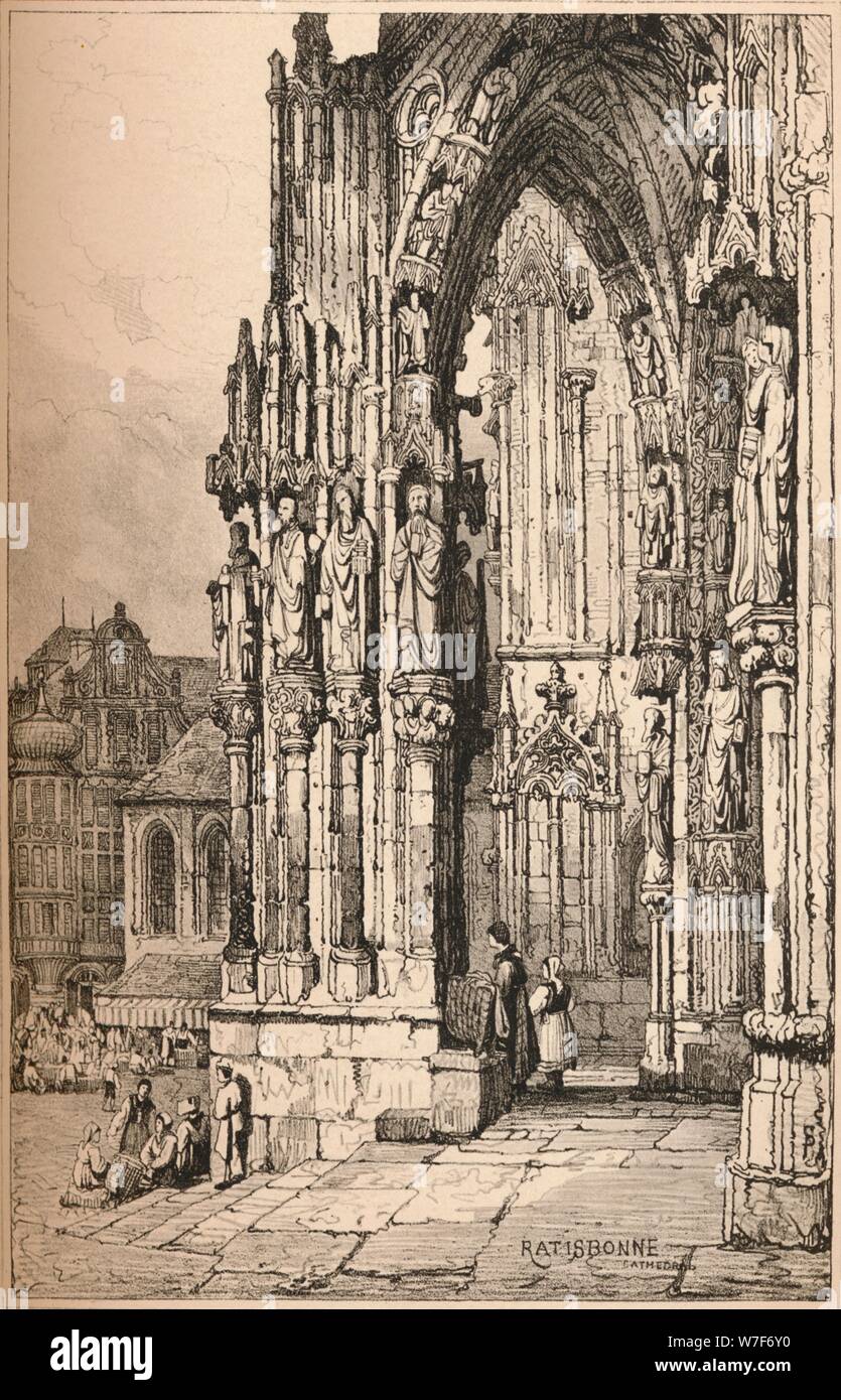 "Regensburg", c1820 (1915). Künstler: Samuel Prout. Stockfoto