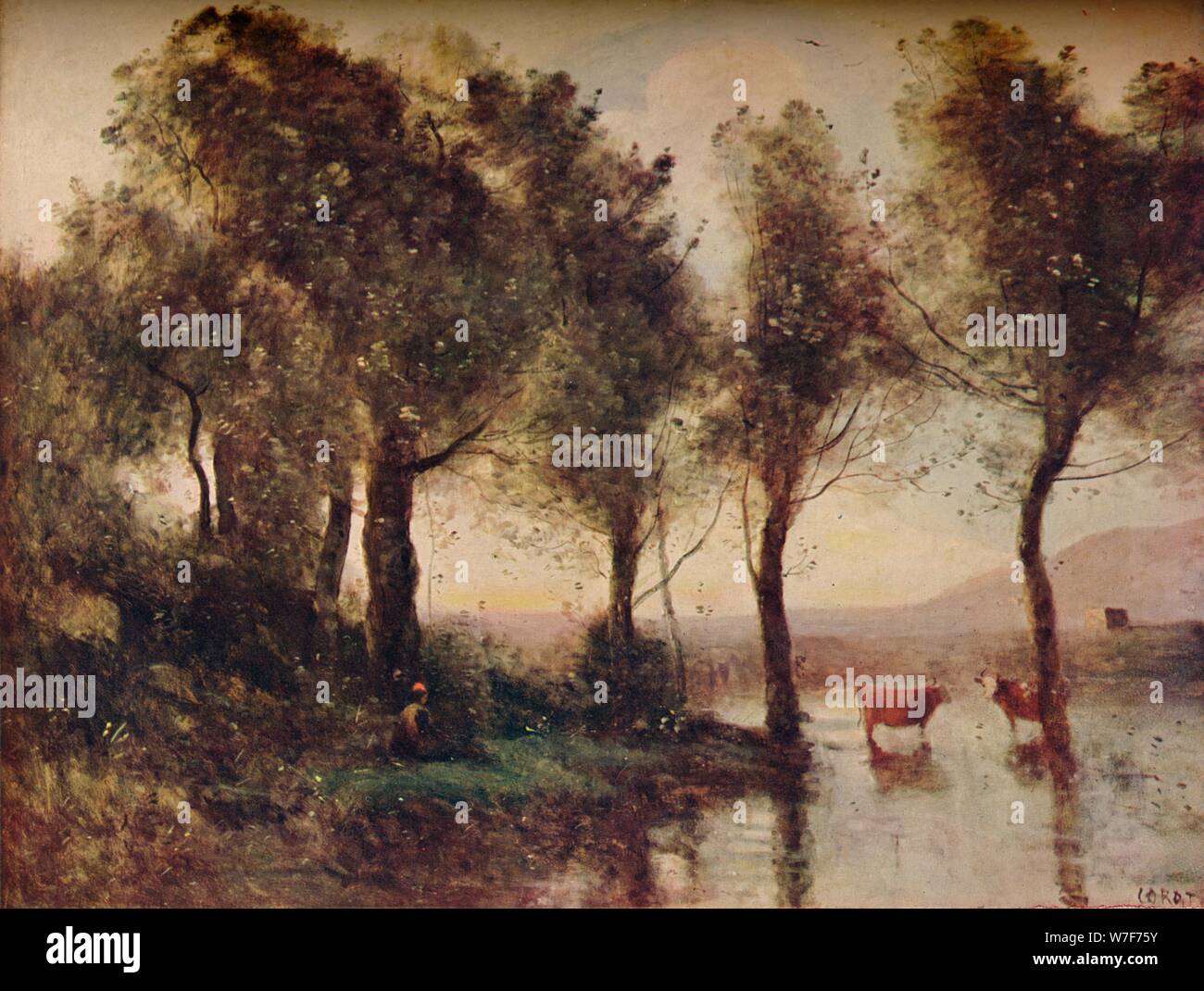"L 'Etang", (die Teiche), 19. Jahrhundert, (1910). Künstler: Jean-Baptiste-Camille Corot. Stockfoto