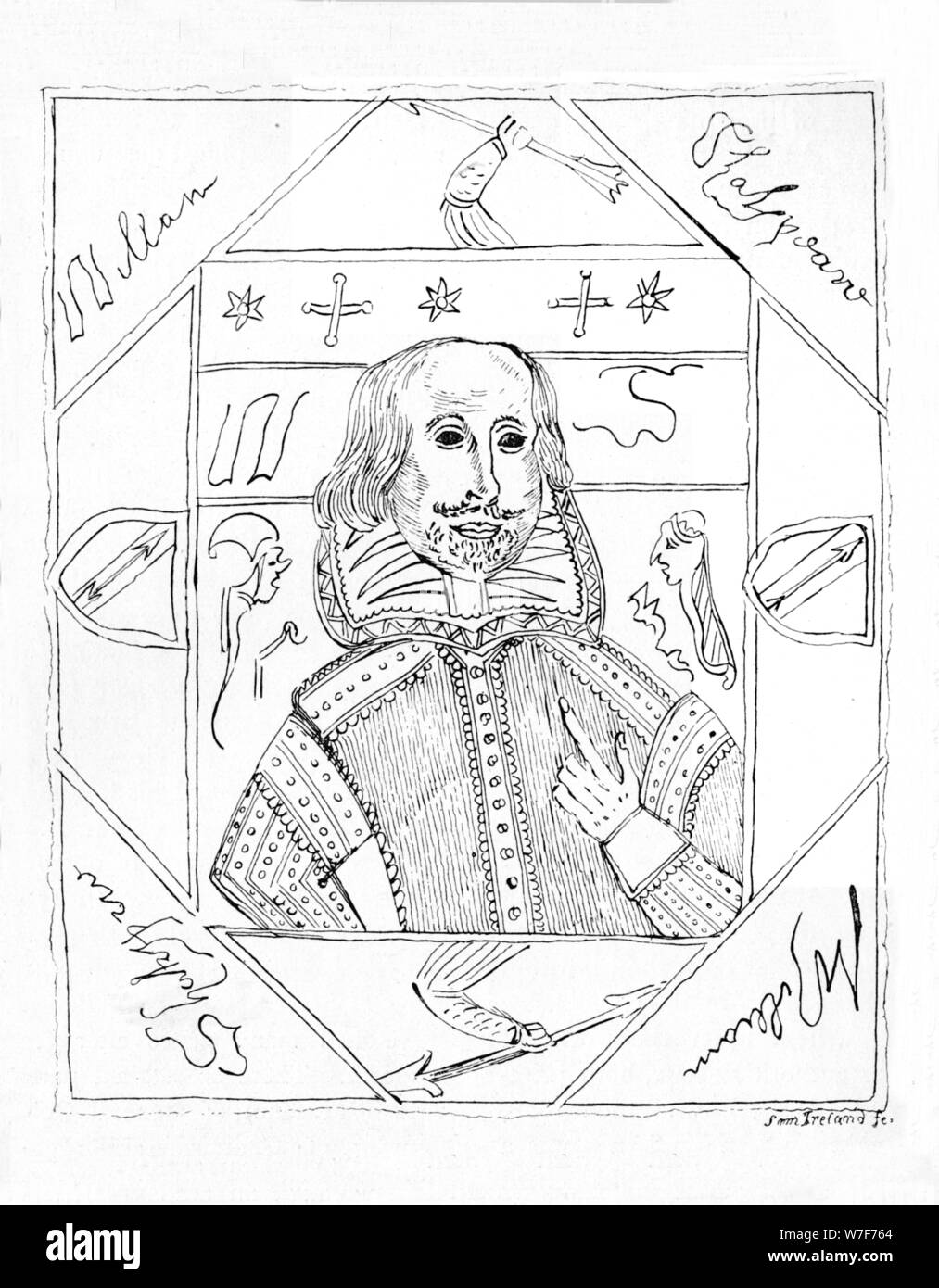 'Portrait of Shakespeare', 1790er Jahren, (1910). Künstler: William Henry Ireland. Stockfoto