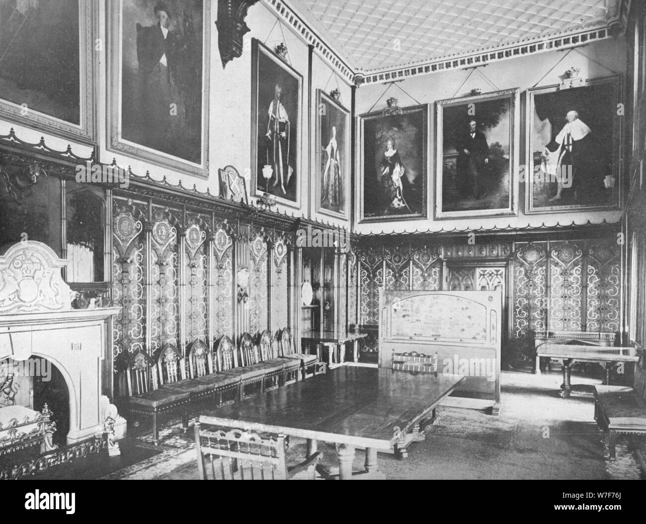 "Eridge Burg, Tunbridge Wells - der Marquis von Abergavenny, K.G.", 1910. Künstler: unbekannt. Stockfoto