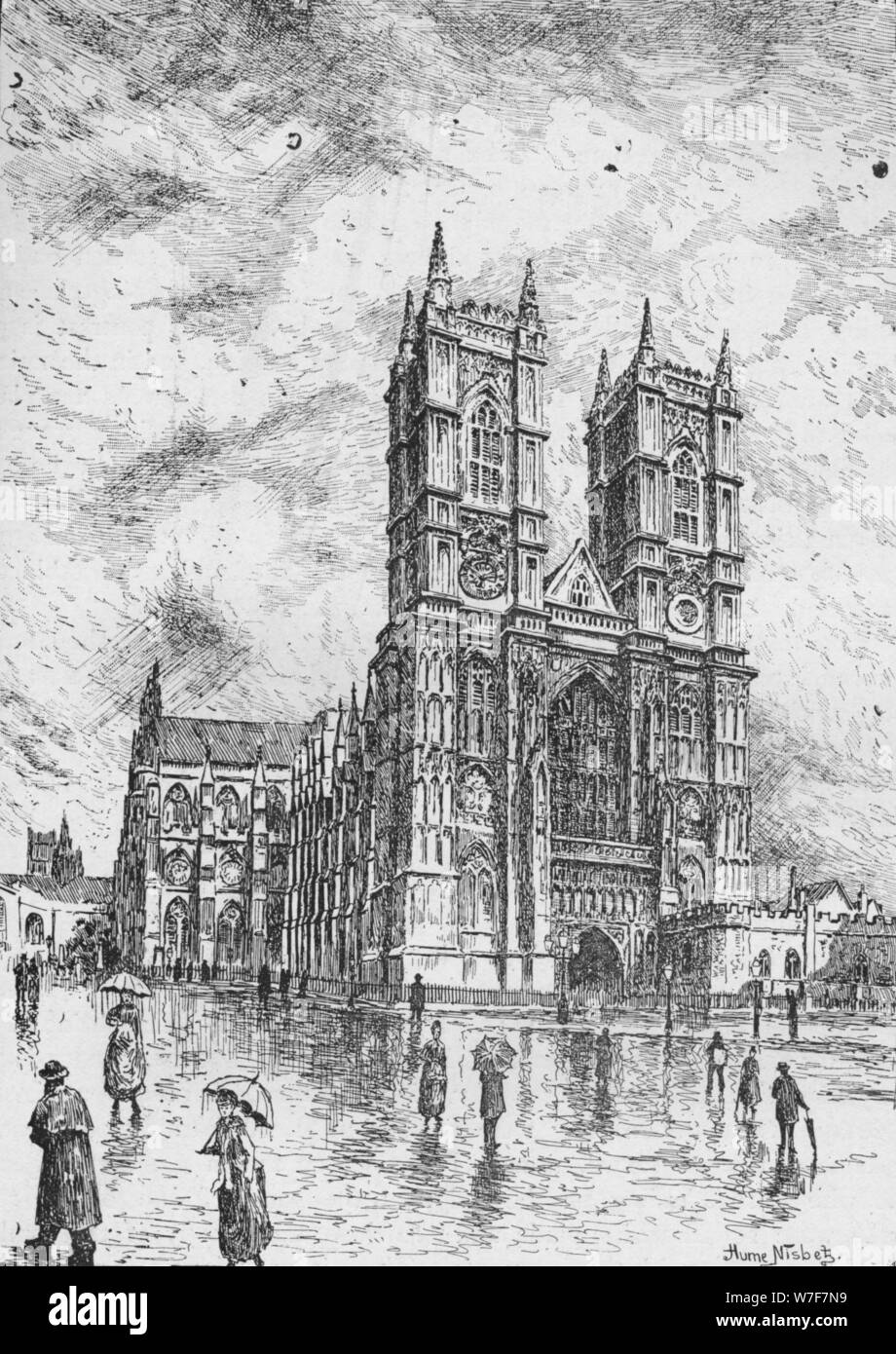"Westminster Abbey", 1890. Künstler: Hume Nisbet. Stockfoto
