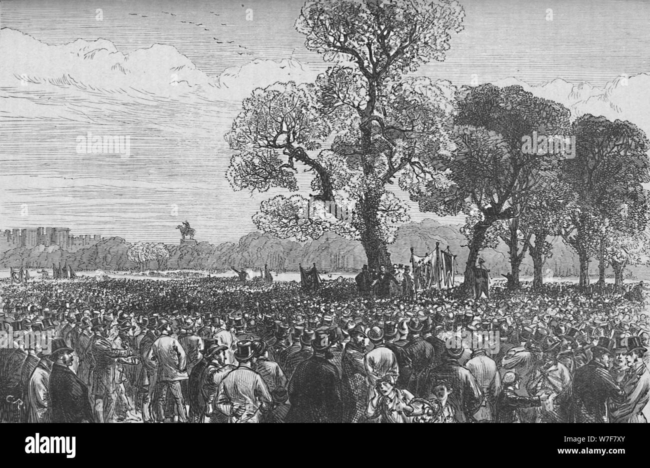"Treffen bei den Reformatoren"Baum, Hyde Park", c1890. Künstler: CR. Stockfoto
