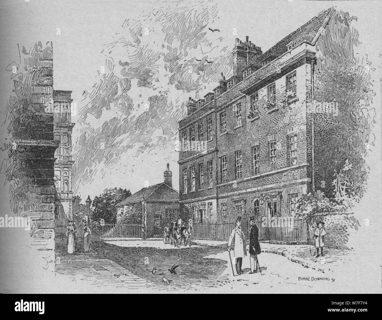 "Büro des First Lord of the Treasury. 10, Downing Street, London ", 1892. Künstler: Henry Phillip Burke Downing. Stockfoto