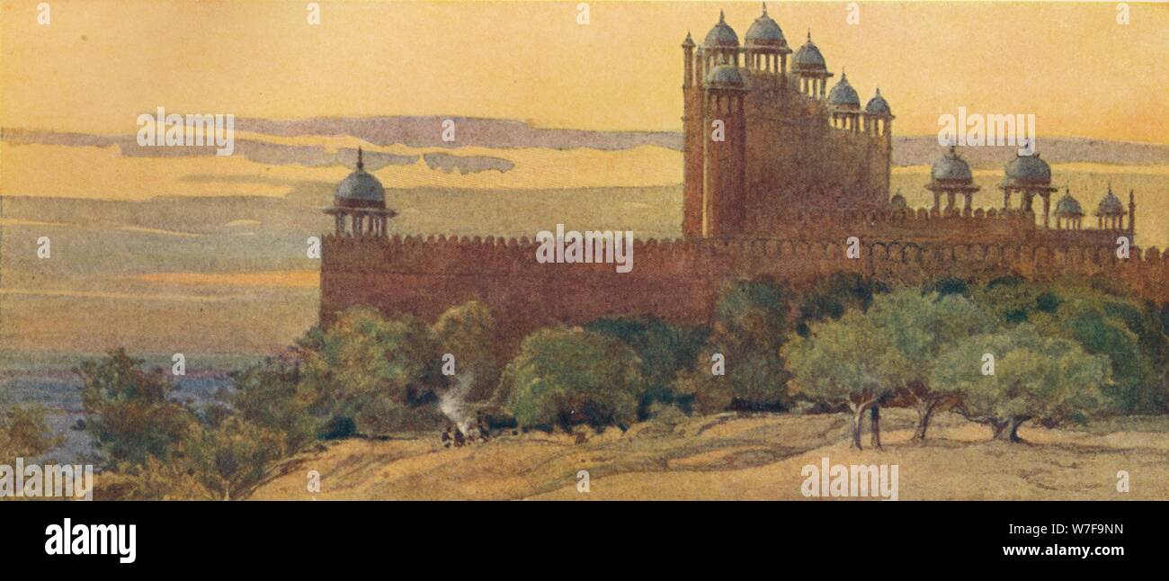 "Die Moschee und Tor des Sieges, Fatehpur Sikri', c 1880 (1905). Schöpfer: Alexander Henry Hallam Murray. Stockfoto