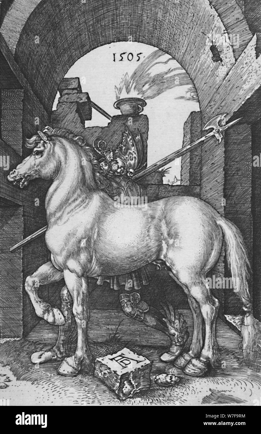 Albrecht Dürer Ritter Tod und Teufel Pferd Reiter Humanismus Lanze Thoma 12