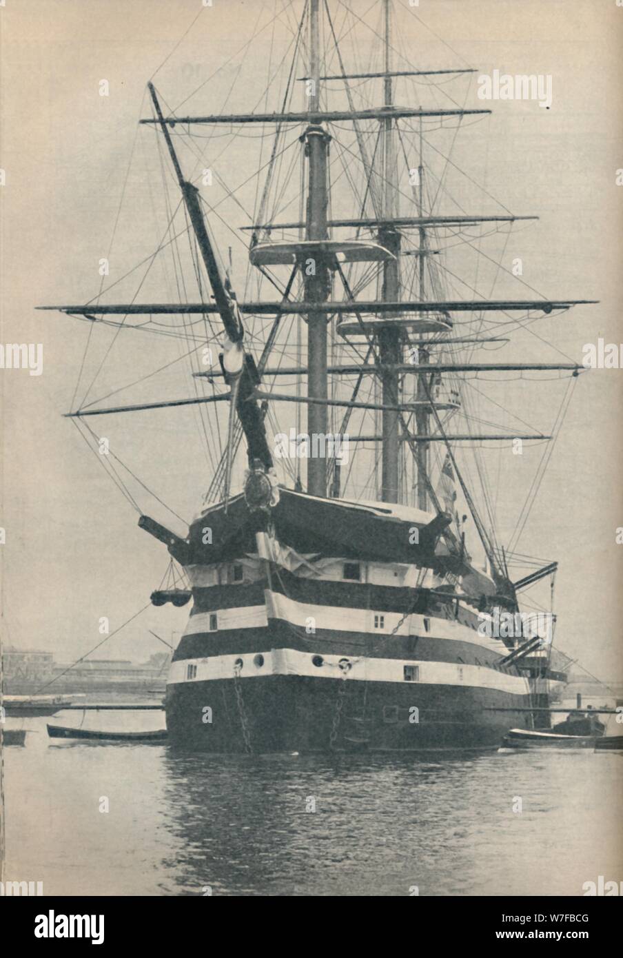 "HMS Victory, bevor sie 1922', 1936 Dry Dock entfernt wurde. Artist: Unbekannt. Stockfoto