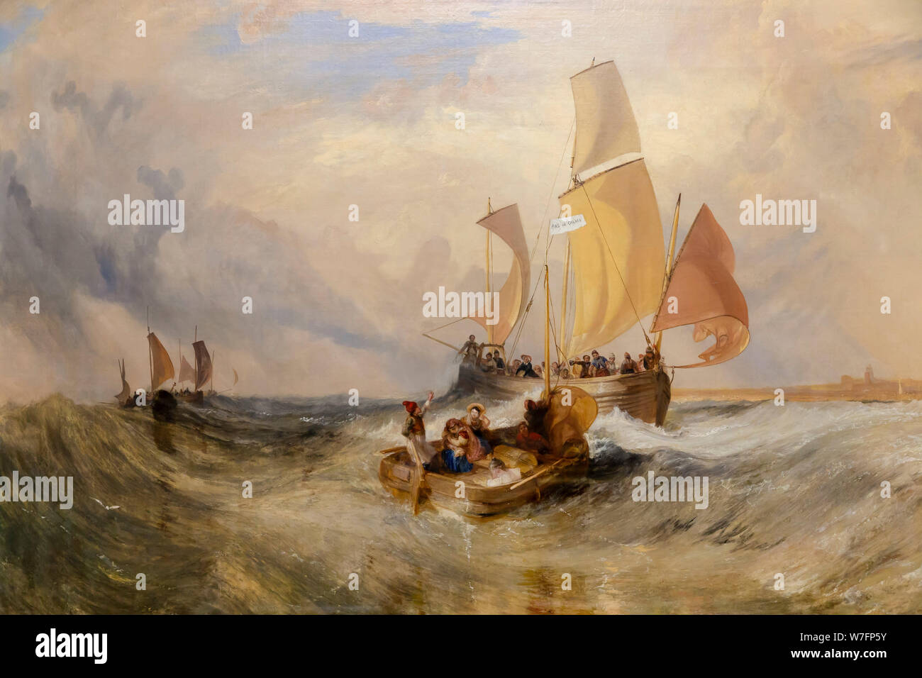 Jetzt für den Maler, Passagiere gehen an Bord, Detail, JMW Turner, 1827, Stockfoto