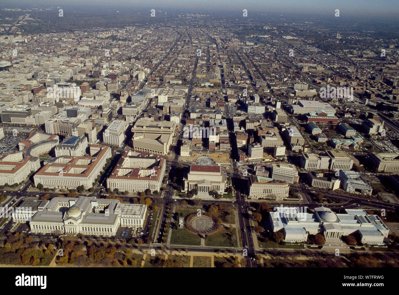 "Luftaufnahme von Washington, D.C.; Luftbild von Washington, D.C.;". Stockfoto