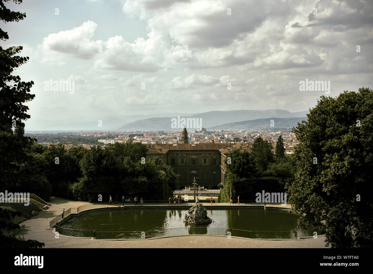 Blick von Boboli Garten über Florenz Stockfoto